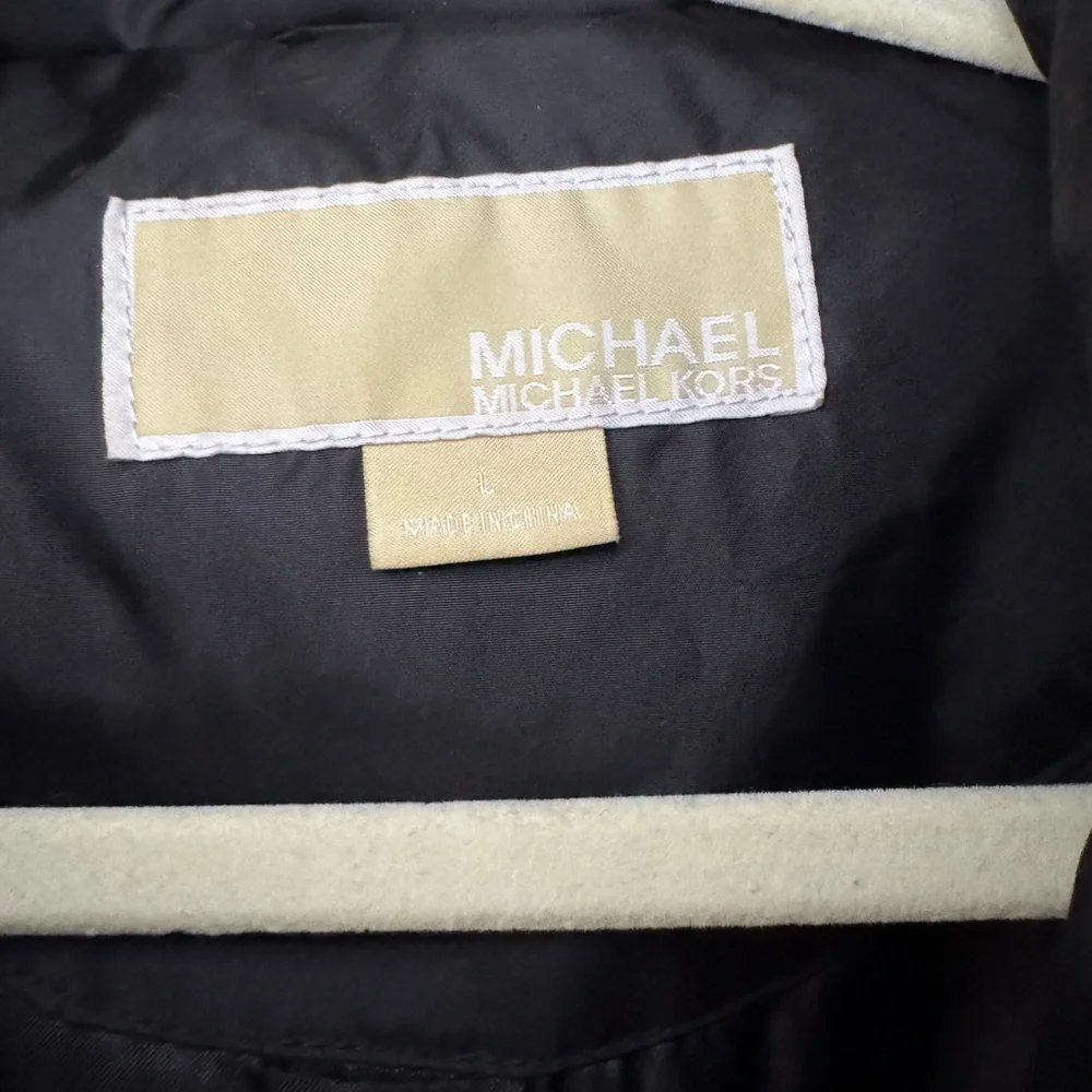 Michael Kors Black Puffer Down Jacket Size L
